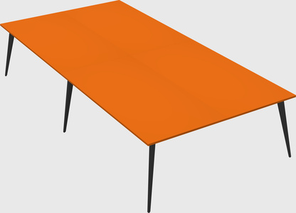 Shared rectangular office desk system