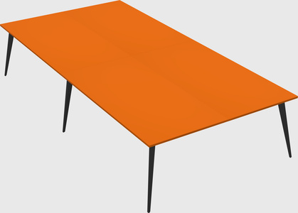 Shared rectangular office desk system