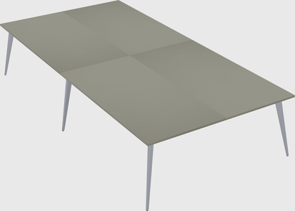 Shared rectangular office desk system
