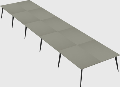 Shared rectangular office desk system
