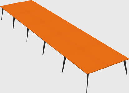 Shared rectangular office desk system
