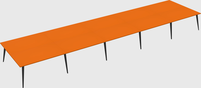 Shared rectangular office desk system