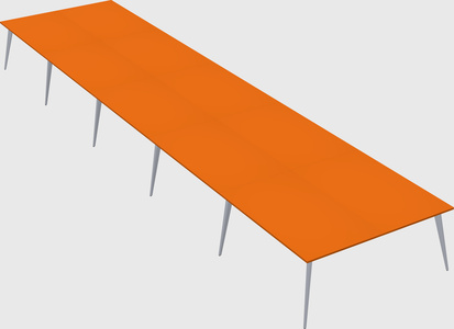 Shared rectangular office desk system