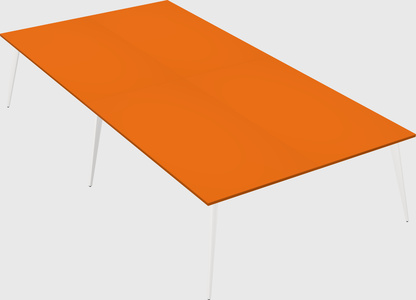 Shared rectangular office desk system
