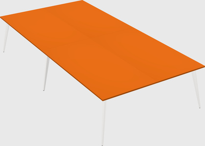 Shared rectangular office desk system