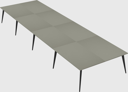 Shared rectangular office desk system