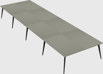 Shared rectangular office desk system