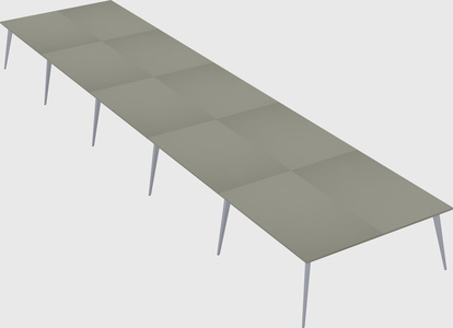 Shared rectangular office desk system