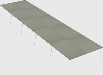 Shared rectangular office desk system
