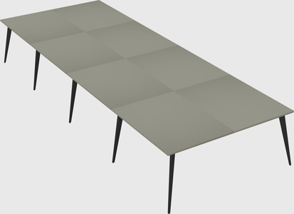 Shared rectangular office desk system