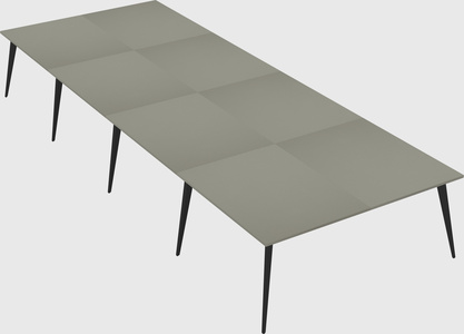 Shared rectangular office desk system