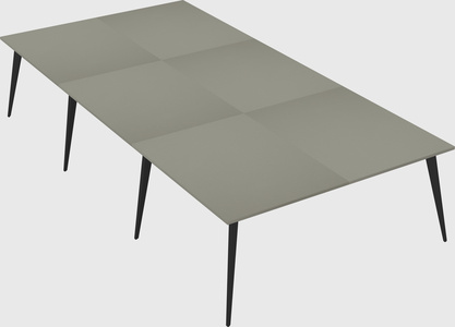 Shared rectangular office desk system