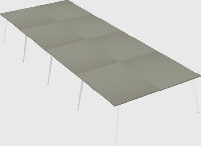 Shared rectangular office desk system