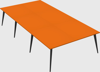 Shared rectangular office desk system