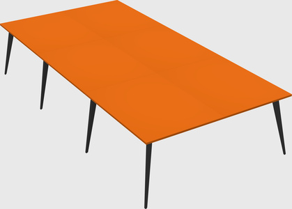 Shared rectangular office desk system