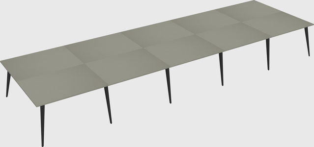 Shared rectangular office desk system