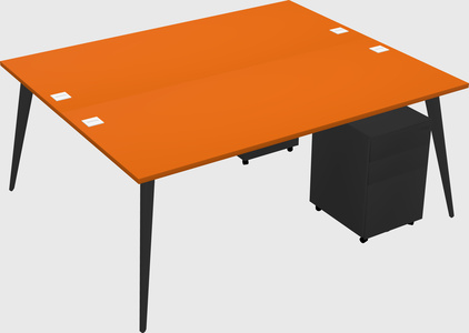 Shared Rectangular Office Desk System