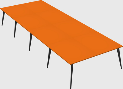 Shared rectangular office desk system