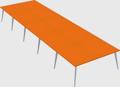 Shared rectangular office desk system