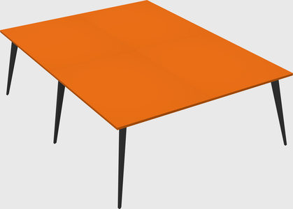 Shared rectangular office desk system