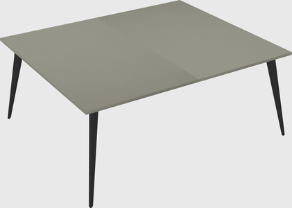 Shared rectangular office desk system