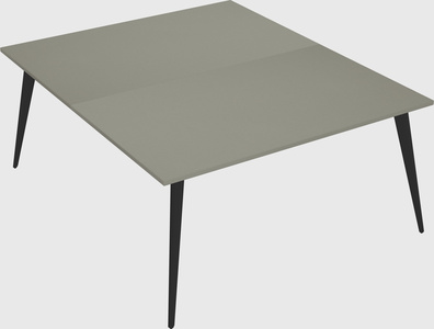 Shared rectangular office desk system