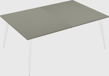 Shared rectangular office desk system
