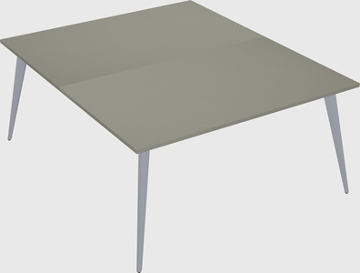 Shared rectangular office desk system
