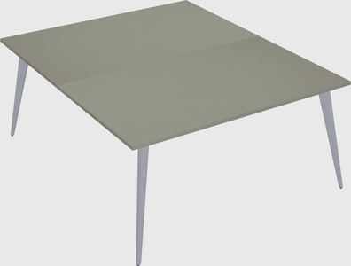 Shared rectangular office desk system