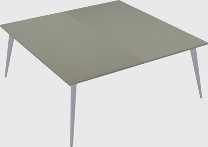 Shared rectangular office desk system