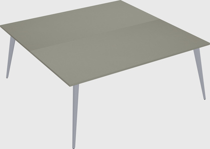 Shared rectangular office desk system