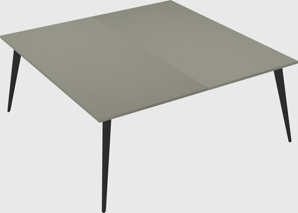 Shared rectangular office desk system