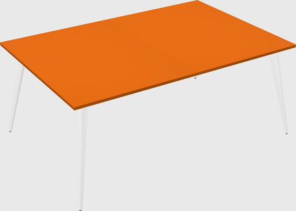Shared rectangular office desk system