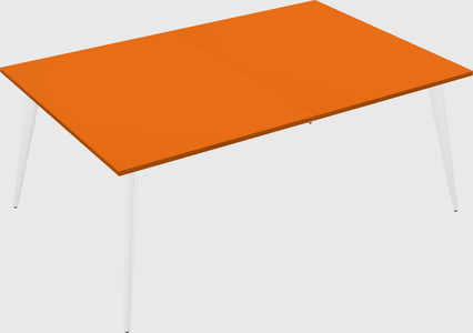 Shared rectangular office desk system