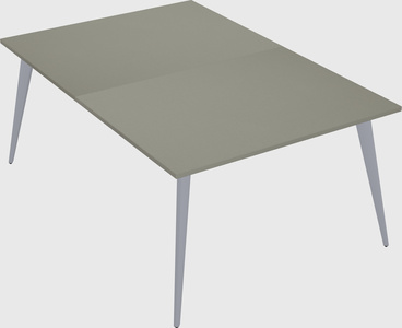 Shared rectangular office desk system