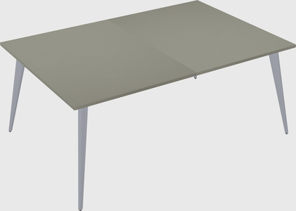 Shared rectangular office desk system