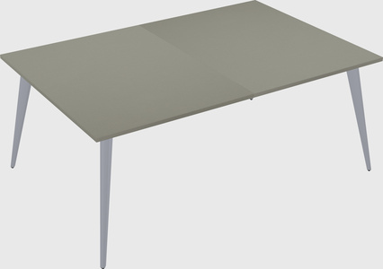 Shared rectangular office desk system