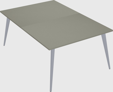 Shared rectangular office desk system