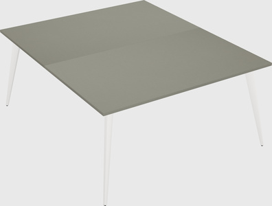 Shared rectangular office desk system