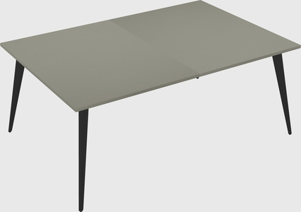Shared rectangular office desk system
