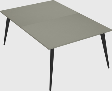 Shared rectangular office desk system