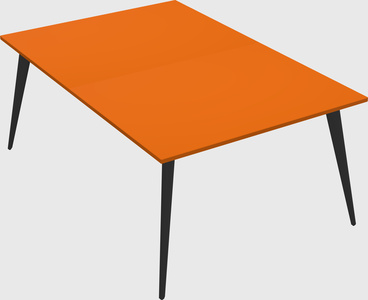 Shared rectangular office desk system