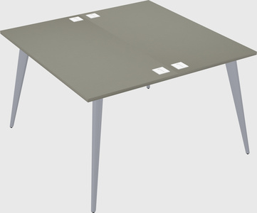 Shared rectangular office desk system