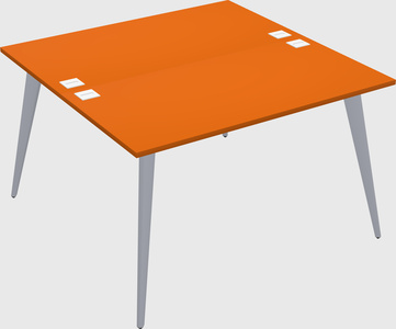 Shared rectangular office desk system