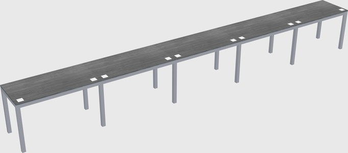 Rectangular desk