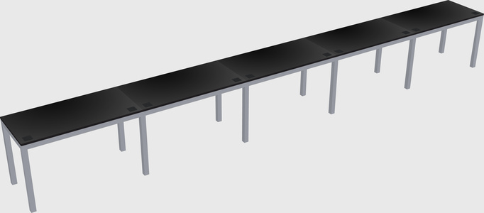 Rectangular desk