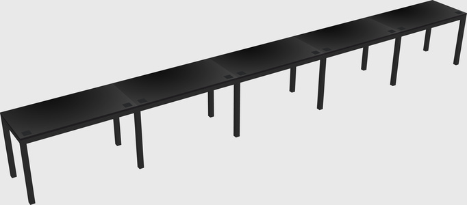Rectangular desk