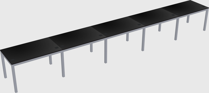 Rectangular desk