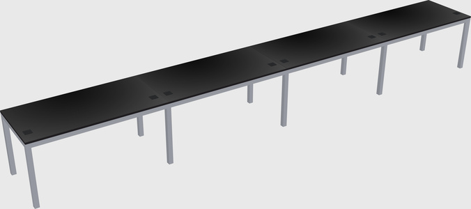 Rectangular desk
