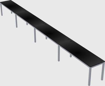 Rectangular desk